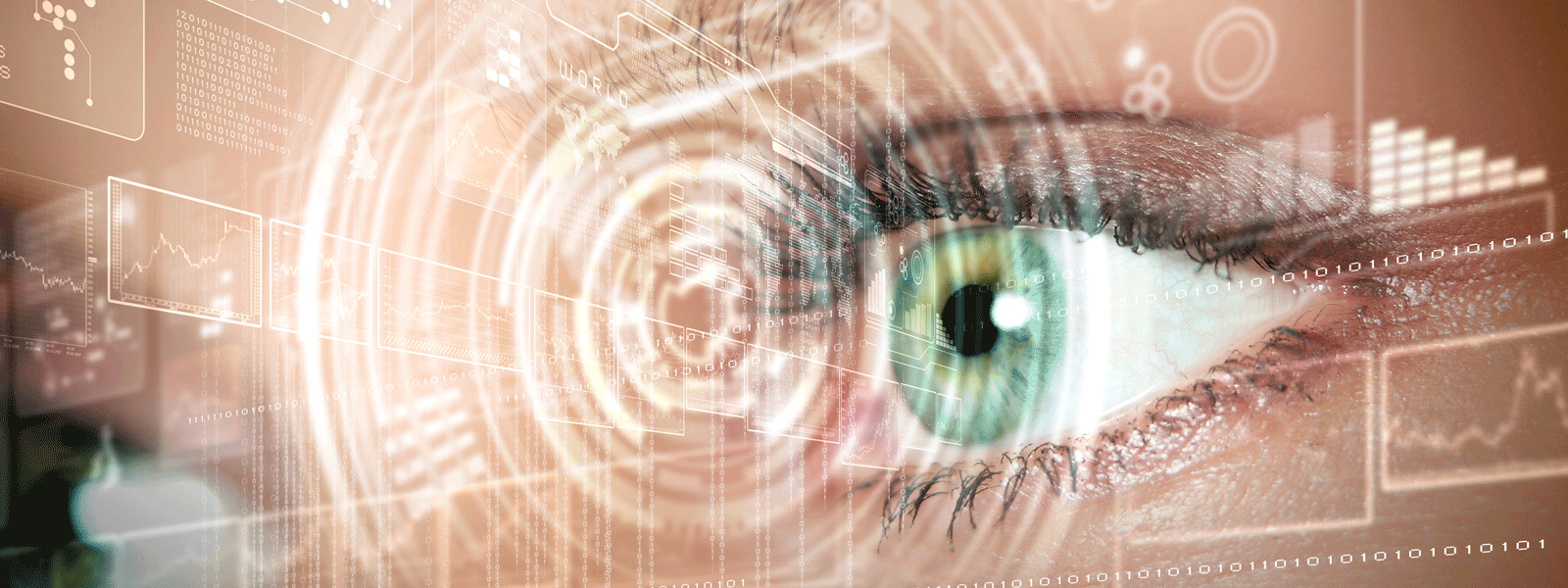 eye being scanned digitally