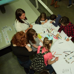 Overhead shot of an activity