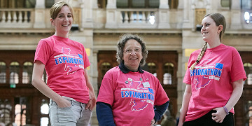 3 volunteers for Explorathon at Kelvingrove