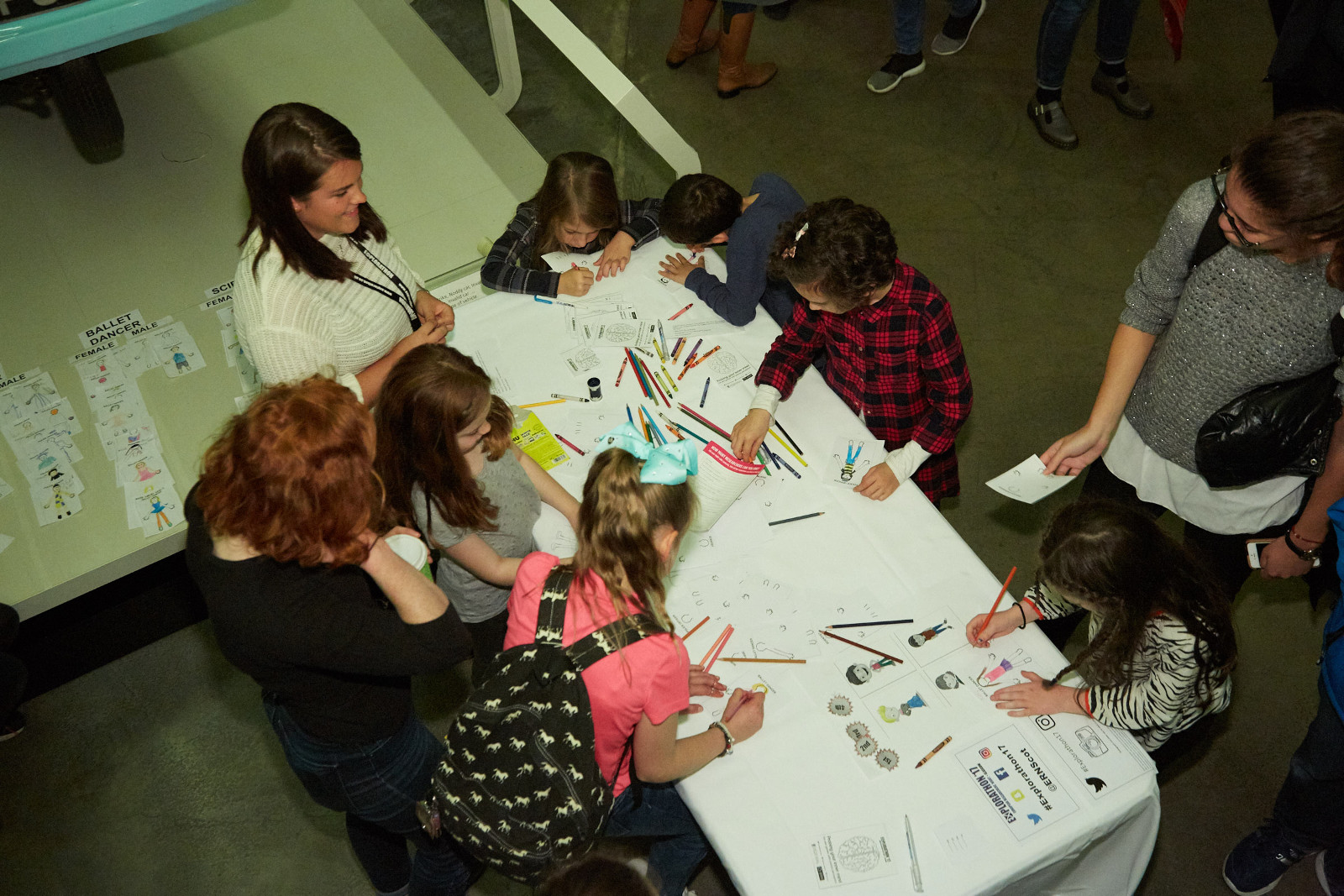 Attendees taking part in an activity