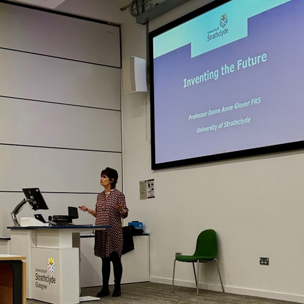 Prof Dame Anne Glover at her lecture Prof Dame Anne Glover at her lecture