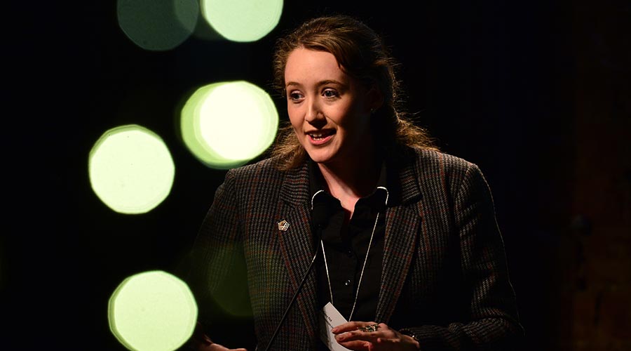 Rebecca Pick at an awards ceremony. 