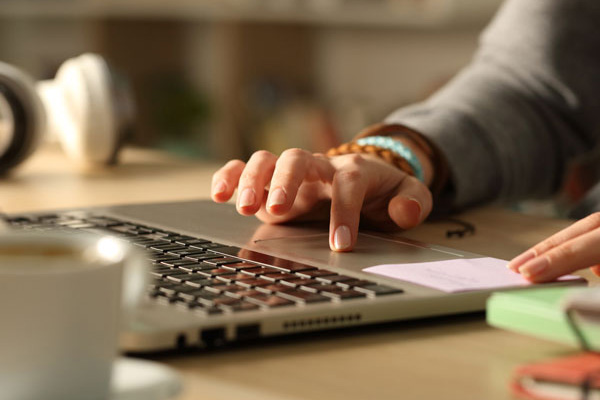 Woman on her laptop