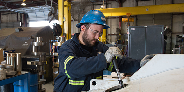 Engineer working on a project