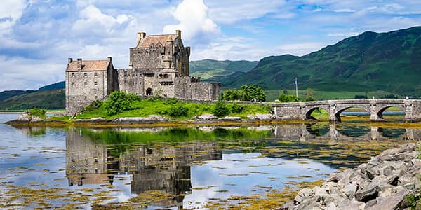 Eilean Donan Castle on a sunny day