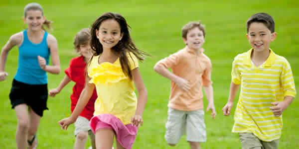 Children running