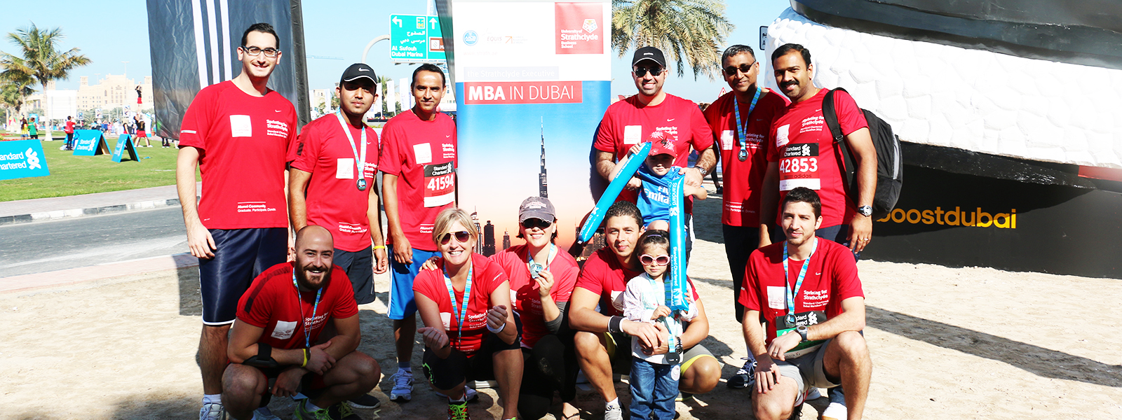 Strathclyde alumni group at Dubai marathon