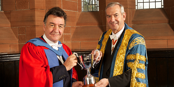 Dr Jeffrey Fergus is presented with the 2013 Strathclyde People Award