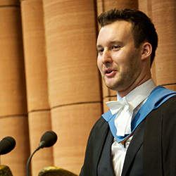 Craig Taylor, winner of the 2014 Strathclyde People Award