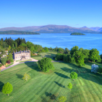Aerial image of Ross Priory 200 acre estate, including golf course and gardens