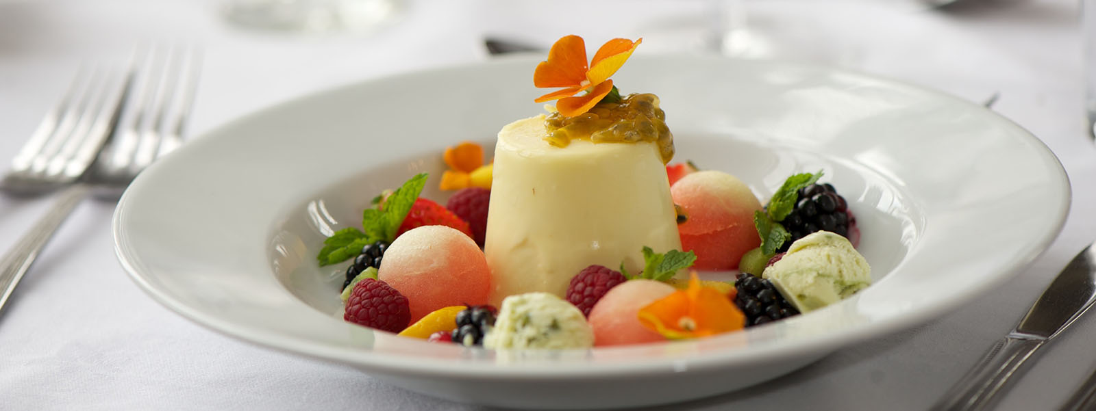 Vanilla Panna Cotta with Summer Fruits