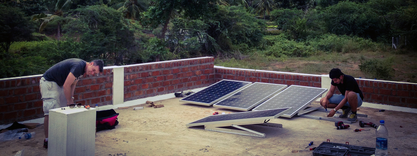 Solar PV installation taking place