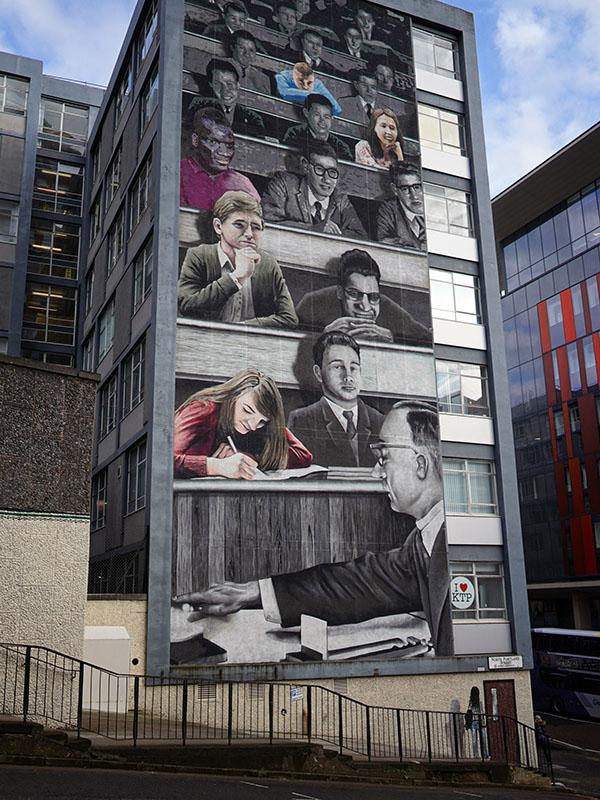 Mural on the Graham Hills building.