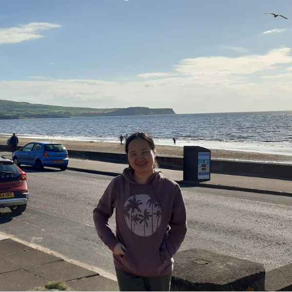 Image of student at the beach 