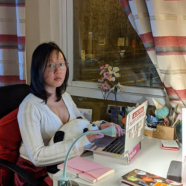 Yilan Xiao working from home