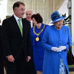 Principal, Professor Sir Jim McDonald introduces The Queen to members of Strathclyde's creche.