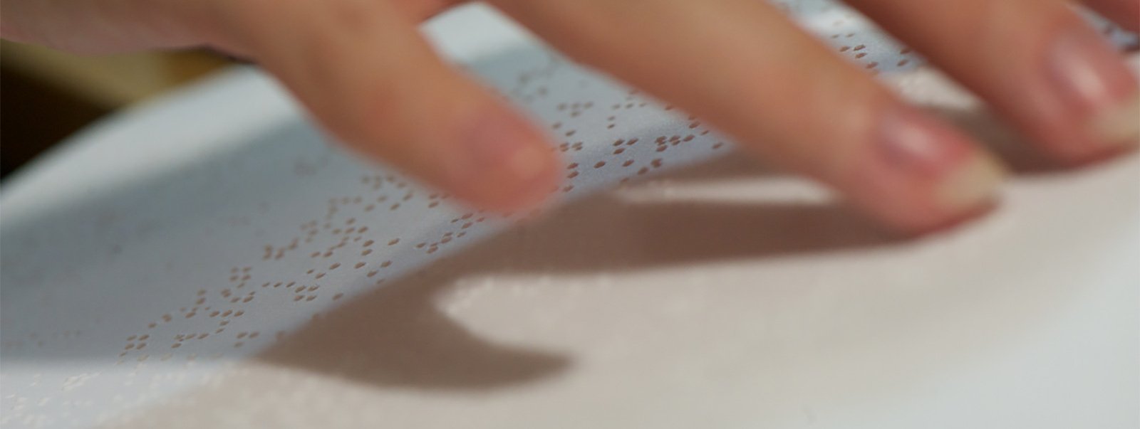 Reading braille Reading braille