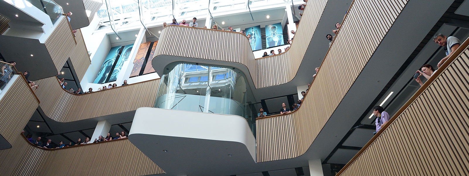 Our researchers crowd around the Technology & Innovation Centre hoping to catch a glimpse of The Queen and The Duke of Edinburgh.