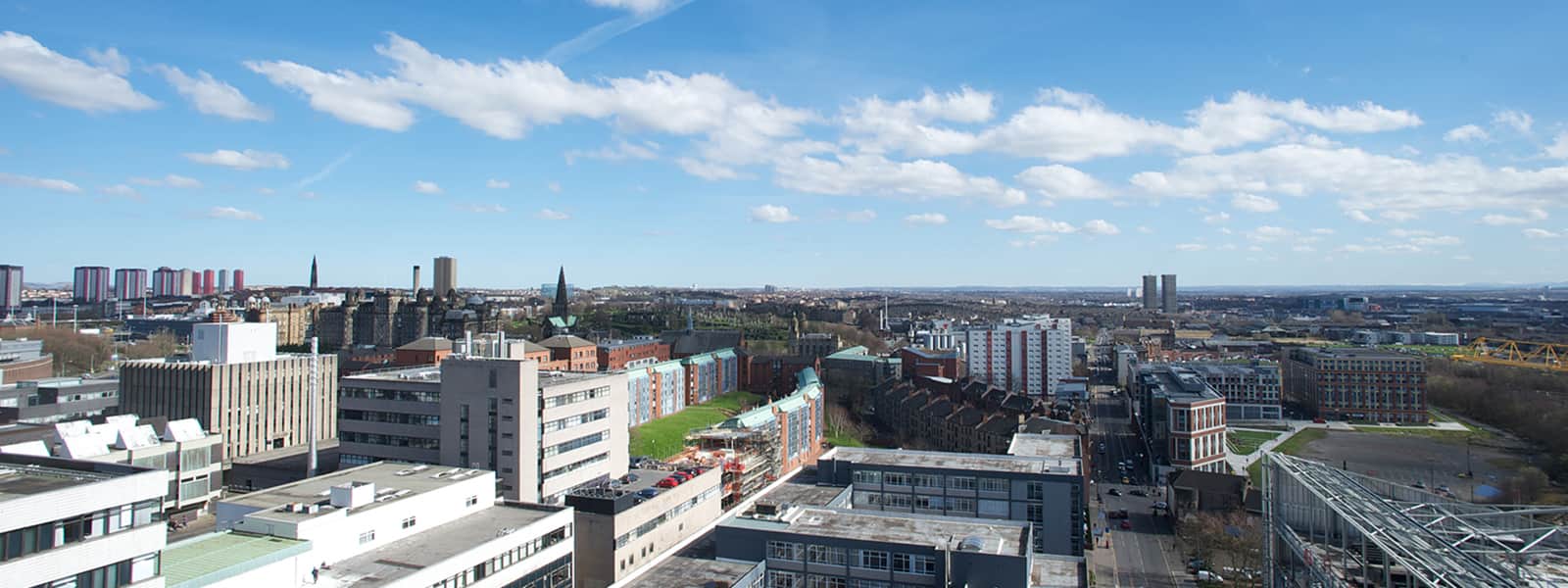 Bird's eye view of Glasgow