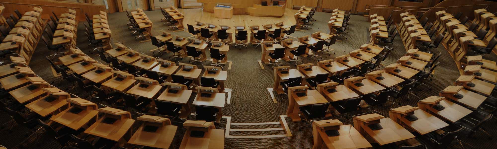 Scottish parliament debating chamber