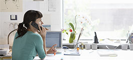 Female entrepreneur in an office