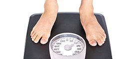 Person standing on scales