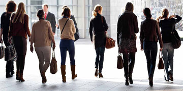 People walking together.