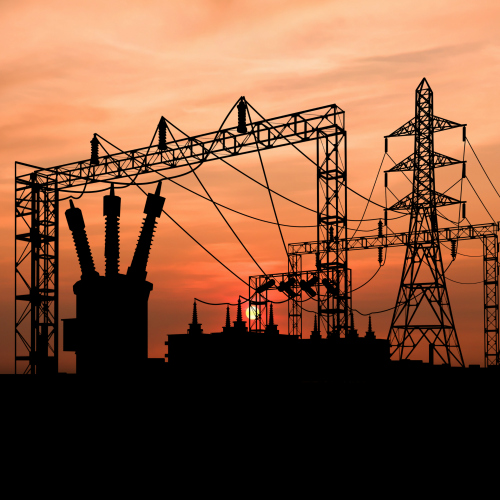 Pylons at sunset