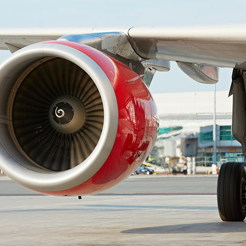 Red jet engine