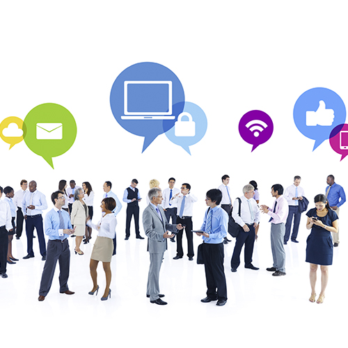 People using social media