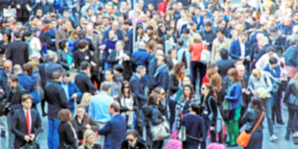A crowd of people