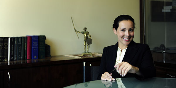 Female lawyer in an office