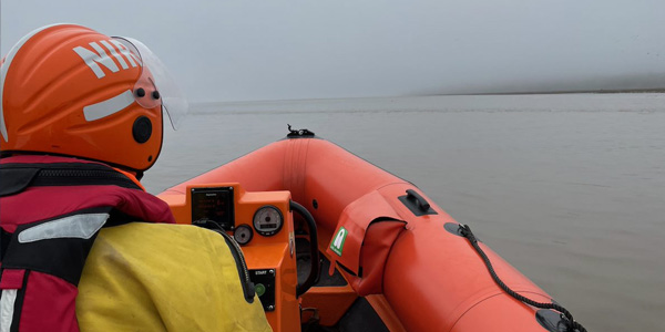 Volunteer on a lifeboat 