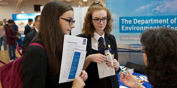 School pupils attend Open Day and learn all about Strathclyde.