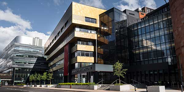 Exterior entrance to Strathclyde Business School.