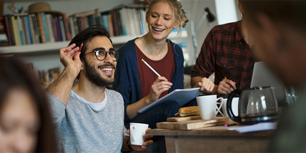 Students in a private, rented flat