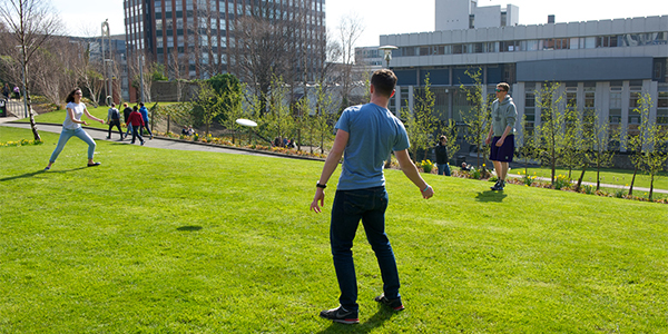 Students on campus