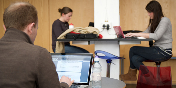 Students using laptops