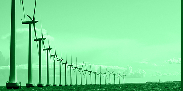 Wind turbines in the ocean