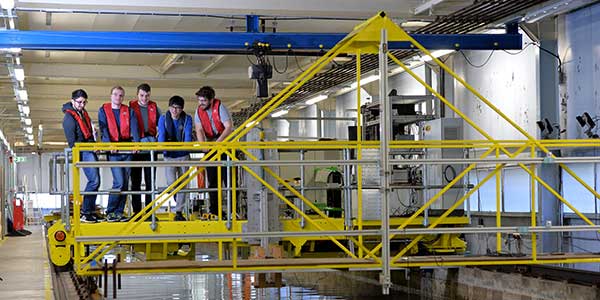 Student in Kelvin Hydrodynamics Laboratory.