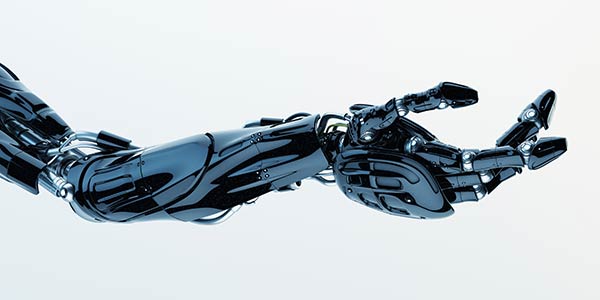 Futuristic artificial arm.