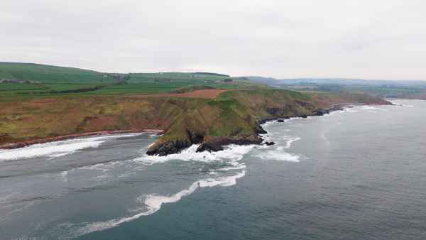 Hutton's Unconformity and geological cliffs at Siccar Point. Hutton's Unconformity and geological cliffs at Siccar Point.
