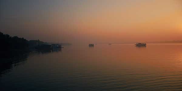 Morning sunrise in Sunderbans delta, West Bengal 