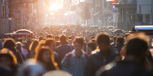 blurred shot of a crowd