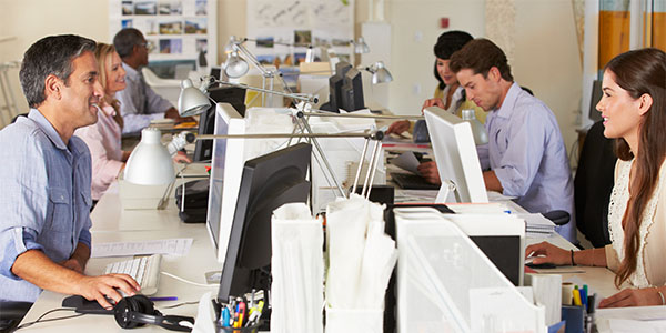 Group of people working in an office