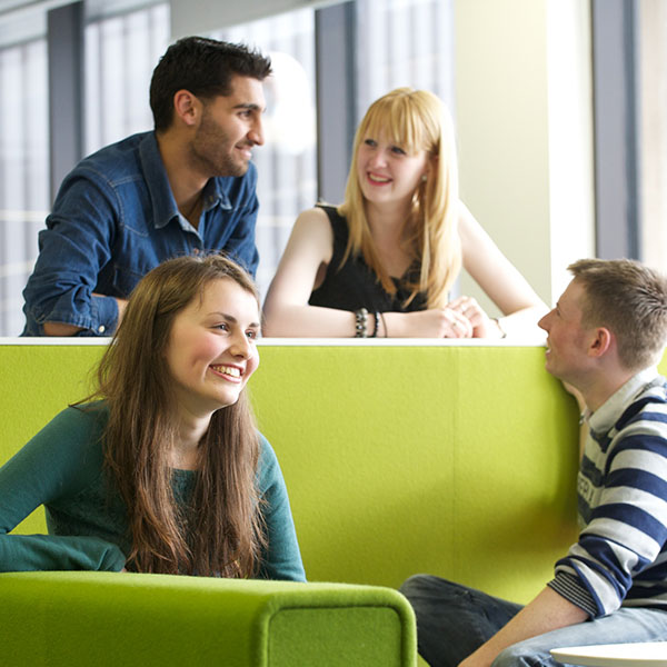 A group of students on campus