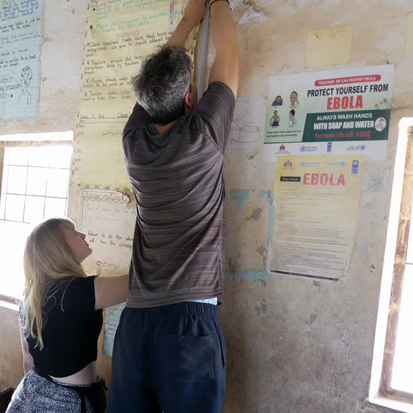 Researchers working on project in The Gambia.