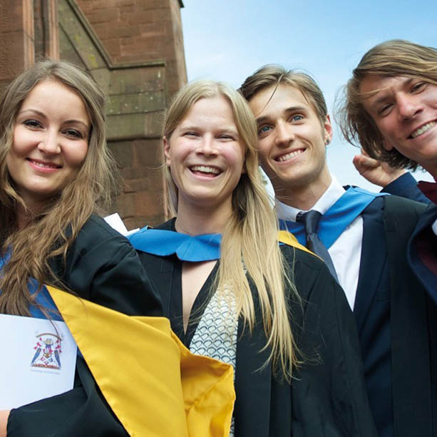 Students at graduation.