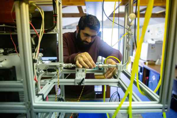 Dr Alam measuring air pollution at the Birmingham Air Quality Supersite