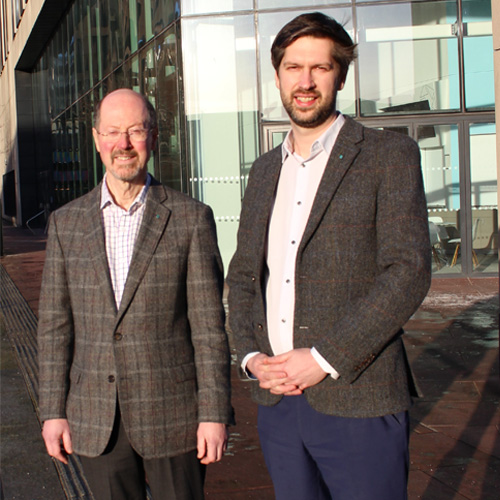 Professor Loyd McKnight (right) with Professor Martin Dawson